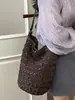 Shuai Mijia 2026 Bolso de Paja Nuevo de Gran Capacidad de un Solo Hombro para Mujer, Bolso Tejido, Bolso Cruzado, Bolso de Playa para Vacaciones, Bolso de Mujer