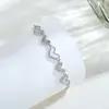 Pulsera Popular de Corazón para Mujer en Vivo de Tiktok de Gama Alta Elegante Lujo Moda Pulsera de Hilo Joyería para Mujer Venta al por Mayor