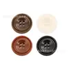 Botones de fruta natural, botones para abrigos, botones para camisas y chaquetas con patrón de imitación de madera, botones redondos para suéteres y trajes formales