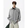 Nova Camisa Jacquard Pesada Masculina Outono 2026, Manga Longa, Corte Solto, Tamanho Grande, Camisa de Marca Tendência, Peça de Roupa Externa Elegante de Alta Qualidade