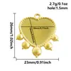 Aço Inoxidável 304 Pingente Coração Francês Formato de Coração Feminino Etiqueta Coração de Pêssego DIY Pingente para Colar Pulseira Acessórios de Joias Estoque Pronto