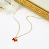 Colar Feminino Tendência Tiktok Celebridade da Internet Luxo Leve High-End Corrente de Clavícula Gargantilha de Aço Titânio Cruz Europeia e Americana E-commerce Transfronteiriço Atacado