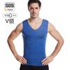 Chaleco Modal para Hombre Sin Costuras Talla Grande Ropa Interior Camiseta Base Fitness Blanco Deportes Verano Negro