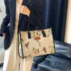 Bolsa de Tote de Lona de Gran Capacidad con Estampado de Pintura al Óleo Retro, Bolso de Mano para Mamá de Commuter Moderno y Sencillo, Bolso de Mano para el Trabajo, Bolso de Hombro