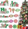 Pingente pequeno de madeira para Natal, boneco de neve, alce, placa de rugby, decoração para festa em casa, desenho animado, pequeno e curto