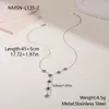 Collar Pulsera Colgante de Acero Inoxidable Circonita de Venta Caliente Transfronteriza Europea y Americana Moda Personalidad Joyería Versátil para Mujeres Directo del Fabricante
