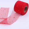 Ancho 6cm Largo 25 yardas Hilo Estrella Rollo Malla Luna Embalaje Decorativo para Pastel Hecho a Mano DIY Material Accesorios para el Cabello de Niños