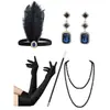 1920 Accesorios Gatsby fiesta de gala Halloween traje tocado guantes portacigarrillos collar de perlas combinación de pendientes