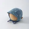 Chapéu de Vento com Capuz e Proteção para Orelhas de Bebê para Primavera e Outono Chapéu de Tecido Denim Fino para Cabeça Chapéu com Capuz Unissex para Bebês e Crianças Pequenas para Uso ao Ar Livre