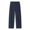 Calça Masculina de Seda Gelada, Fresca e Lisa, com Elasticidade em Quatro Direções, Calça de Ar Condicionado de Seda Gelada