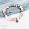 Aliexpress Moda Transfronteriza Creativa Patrón de Cebra Rosa Corazón Pulsera Única Regalo Día de la Madre Cumpleaños Joyería de Mano con Cuentas