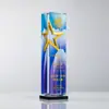 Trofeo de cristal de estrella pentagonal creativa de alta calidad, trofeo de competición, grabado para personal destacado, equipo, premios de reunión anual