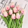Tulipa Flor Artificial Cruzamento Casamento Casa Hotel Decoração Decoração Suave Mini Pu Sensação Flor Artificial Planta Artificial