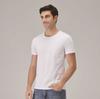 Verão personalizado 210g algodão compacto SEG girando homens pescoço redondo T-shirt publicidade logotipo bordado impressão