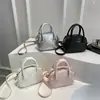Bolsa de Ombro Minimalista de Nicho Estilo Coreano 2025 Inverno Nova Moda Cor Color Block Bolsa de Mão Transversal Pequena para Mulheres