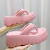 Internet Celebrante versión coreana de chanclas gruesas de color sólido EVA sensación de mierda ropa de casa chanclas de playa para mujer para comercio exterior