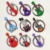 Serie de Guitarra Más Vendida Transfronteriza Llavero Colgante para Mochila Llavero Accesorios DIY Llavero de Goma Blanda de PVC Decoración