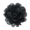 Flor de tecido 10cm fio de neve borda queimada flor de tecido fio céu estrelado rosa borda assada flor de peônia corsage DIY Gola alta Roupas sapatos e chapéus
