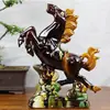 Caballo de Cerámica Tang Sancai, Adorno Artesanal del Año del Caballo, Caballo de Cerámica para Sala de Estar y Oficina, Éxito en Todo, Regalo de Decoración para Escritorio