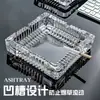 Cenicero de Vidrio para Sala de Estar en Casa Personalidad Creativa Cristal Tamaño Grande Anti-Ceniza Atmósfera de Alta Gama Cenicero de Oficina