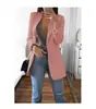 Wish Amazon 2025 Moda Europea y Americana Solapa Cárdigan Delgado Elegante Chaqueta de Traje para Mujer