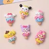 Postre Brillante Helado Sanrio Helado Accesorios DIY Parche para Teléfono Móvil Joyería de Resina de Dibujos Animados Pasador Hecho a Mano
