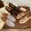 Mocassins macios de pele de ovelha sapatos de camada única Sapatos baixos femininos primavera novo estilo old money sapatos de camada única feminina de couro completo bico redondo