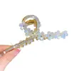Pinza de Metal Grande para el Cabello para Mujeres, Gama Alta, Lujo Ligero, Pinza de Tiburón, Pinza para Moño, Parte Posterior de la Cabeza, Pinza Elegante para el Cabello, Pinza de Garra