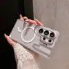 Aplicável para Capa de Celular Samsung S26 Ultra Transparência Alta Acrílico Suporte de Lente Magnético S25 À Prova de Queda s24 Capa Protetora