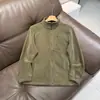 Chaqueta de forro polar cálida y duradera de color liso, versátil para exteriores, con cuello alto, para primavera, otoño e invierno 13282