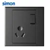 Tomada de interruptor Simon 5 cinco furos série E3 Cinza Espaço Profundo painel doméstico embutido tipo 86 loja oficial principal