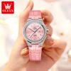 Relojes de moda de la marca Oli Shi con calendario tachonado de diamantes y respaldo de Zhang Zhilin. Relojes de cuarzo para dama. Relojes para mujer.