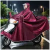 Poncho de Lluvia para Motocicleta para un o Dos Pasajeros, Unisex, Impermeable Genuino Extra Grande que Cubre los Pies, Versión Extendida, Tela Oxford, para Vehículos Eléctricos