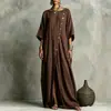 2026 Sitio Web Independiente Europeo y Americano Amazon Aliexpress Vestido Casual Irregular de Longitud Lateral de Cuello Redondo de Longitud al Suelo Nuevo de Primavera y Verano