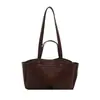 Bolsa tote de ombro feminina, nova coleção de verão 2025, moderna, grande capacidade, marrom, bolsa para o dia a dia e bolsa de compras