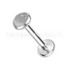 Clavo de Oreja de Titanio F136 Piedra Ojo de Gato Uña de Labio Uña Enterrada Cuerpo de Aleación de Titanio G23 Joyería para Perforaciones Uña Simple de Hueso de Oreja Ojo de Gato