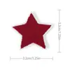 Pegatinas de tela con forma de estrella de cinco puntas en color, venta al por mayor, accesorios para ropa, zapatos y sombreros, parches bordados, pegatinas de tela, sellos de bordado por computadora.