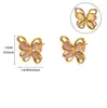 Pendientes de acero inoxidable con girasol transfronterizos para mujer, frescos y de lujo ligero, compactos y elegantes, nuevo estilo de moda que no se decolora