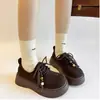 Sandálias Birkenstock com Solado Grosso para Aumentar a Altura para Mulheres, Nova Moda Outono 2026 Versátil Camurça Retrô Corte Profundo Bico Largo Sapatos de Salto Único