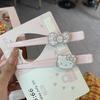 Doce Coração Feminino Longo Glitter Presilha Bico de Pato Gato Fofo Hellokitty Sem Costura Lateral Personalização