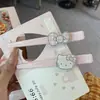 Clip de Pelo con Forma de Corazón Dulce y Femenino con Purpurina Larga Tk Gato Pinza de Pato Linda Hello Kitty Clip Sin Costuras para Flequillo Lateral