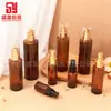 Botella Atomizadora de Tónico de 50 ml y 100 ml Botella Gotero de Vidrio para Aceites Esenciales Botella Bomba Dispensadora de Loción Esencial de 30 ml