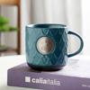 Taza de cerámica creativa taza de café para el hogar taza de escamas de pescado Xingba Feng taza fábrica al por mayor logotipo personalizable