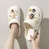 Zuecos de Pareja, Estilo Veraniego de Dibujos Animados, Antideslizantes, Puntera Cerrada, Chanclas de Playa de Suela Gruesa y Suave, que Aumentan la Altura, Cómodos, Adecuados para Uso en Exteriores