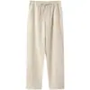 Calças de Linho Masculinas Verão Fino Estilo Chinês Casual Combinação Livre Calças Capri Soltas Vestido Tang Chinês Calças de Linho