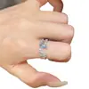Anillo Abierto con Borla de Circonita Retro Europeo y Americano, Anillo de Dedo Índice de Lujo Ligero de Gama Alta Nicho, Joyería de Mano Versátil Personalizada al por Mayor