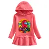 Sudadera con capucha y vestido nuevo para niños Otoño e Invierno 2023 Dibujos Animados Niña Bebé Transfronterizo Casual Estilo Occidental Vestido