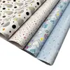 Hoja Plana Estampado Completo Puntos Corazón Colorido Papel de Regalo, Papel Grueso de Moda Forma de Flor, Material para Bolsas de Ramo