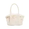 Bolso Transfronterizo para Mujer Bolso Tote de Felpa para Mujer Otoño e Invierno Suave y Pegajoso Gran Capacidad Bolso de Hombro Único Estilo Suave Bolso de Axila Bolso Grande de Mano