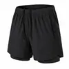 Pantalones Cortos de Correr Doble Capa Personalizados para Hombre Entrenamiento de Maratón Deportivos Secado Rápido Finos Transpirables Forro de Secado Rápido Tres Cuartos